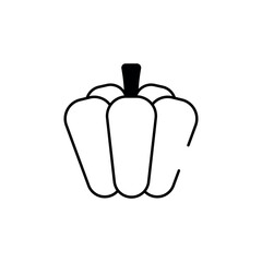 Capsicum icon design with white background stock illustration