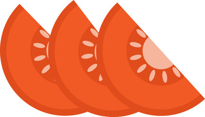 Trois tranches de tomate