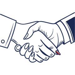 Handshake Icon Vector Isolated on White Background &ndash; Business Agreement Symbol for Corporate and Partnership Design