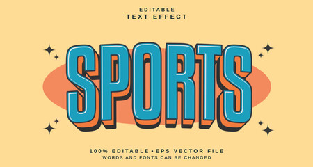 Editable text style effect - Sports text style theme.