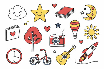 a-set-of-16-doodle-icons---playful--rounded-style