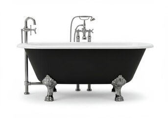 Decorated christmas tree isolated on transparent background