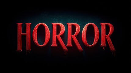Chilling "HORROR" word in horror-inspired font