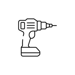 Drill icon design with white background stock illustration