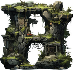the old castle, Adventure Platform Game Asset