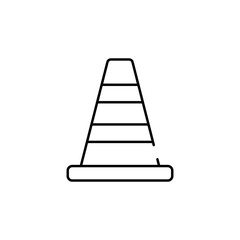 Construction Cone icon design with white background stock illustration