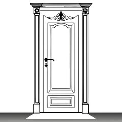 vector illustration of a door