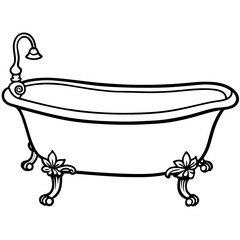 bath tub vector illustration