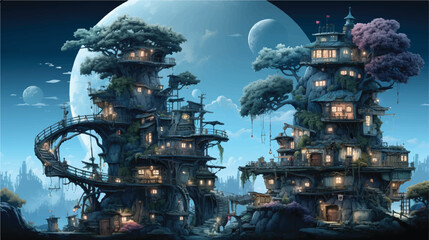 Magical Floating Forest Island