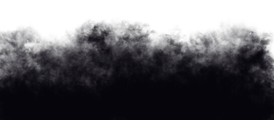 Dark fog or smoke on transparent background