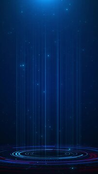abstract complex grid file folder icons, futuristic document management system, concept of digital data Glowing lines. Information transition, big data streaming and flowing inside of optical fiber