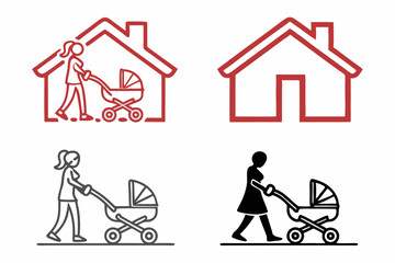 a-set-of-16-family-icons---parent--baby--home