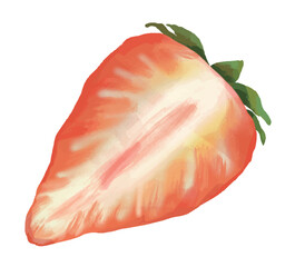 strawberry リアルタッチのいちご断面図