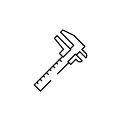 Measuring Caliper icon design with white background stock illustration