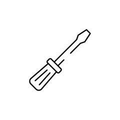 Screwdriver icon design with white background stock illustration