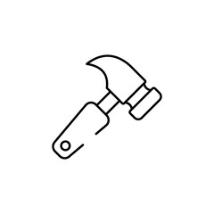 Hammer icon design with white background stock illustration
