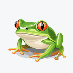 Obraz premium frog on white background