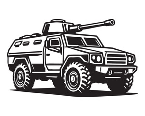 Armored Military Vehicle Vector