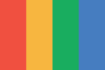 Google four color icon with red, yellow, green, and blue stripes, representing technology, brand colors, and digital services icon