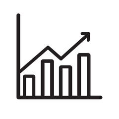 business graph financial with arrow icons