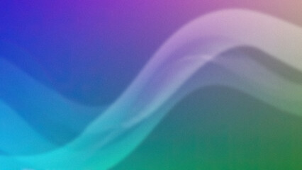 Blurred gradient background with flowing shapes in blue green and purple with a grainy texture