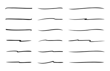 Collection of Hand-Drawn Underline Strokes
