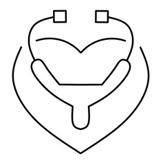 mood brain vector icon