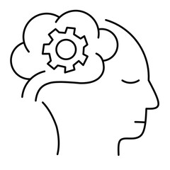 mood brain vector icon