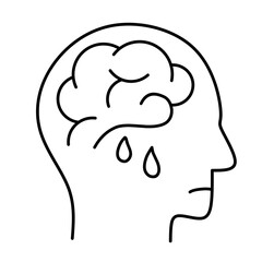 mood brain vector icon