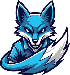 fox head vector illustration for esport logo