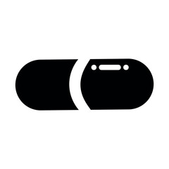 Medicine tablet icon with pill design, pharmaceutical and health treatment concept, drugs and healthcare icon