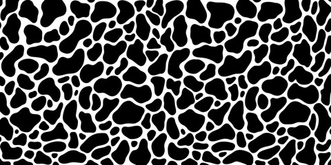 Obraz premium Horizontal animal skin fur backdrop, vector graphics, nature inspired theme, black and yellow print, trendy pattern 