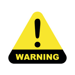 yellow warning alert with exclamation mark, caution signs in a triangle warning icon symbol