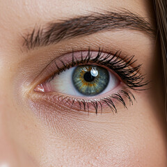 close up photo of human eye with eyebrows