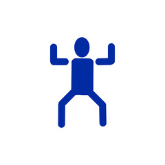 Person Standing with Arms Raised Icon – Exercise, Dance, Energetic Pose Symbol・両手を上げて立つ人物のアイコン｜エクササイズ・ダンス・元気ポーズのピクトグラム