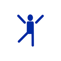 Energetic Jumping Person Icon – Dance, Joy, and Movement Symbol・元気にジャンプする人物のアイコン｜ダンス・喜び・アクションを表すピクトグラム	