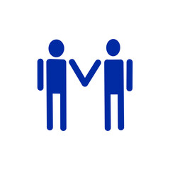 握手する人物のシルエットアイコン｜協力・合意・契約・挨拶 Handshake Silhouette Icon – Cooperation / Agreement / Partnership	