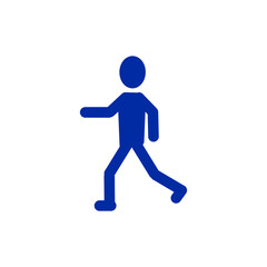歩く人物のアイコン（横向き）｜移動・進行方向を示すシンプルなシルエット Walking Person Icon – Side View Silhouette for Movement or Direction	
