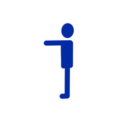 手を伸ばして案内する人物アイコン｜誘導・指示を表すピクトグラム Person Pointing Forward Icon – Guidance / Direction / Instruction Symbol	