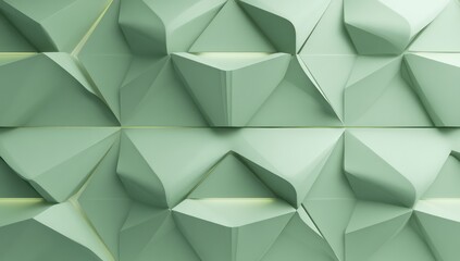Smart LED panel featuring pastel green design with subtle lighting, enhancing a soft, tranquil atmosphere.