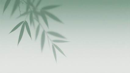bamboo leaves on a green background