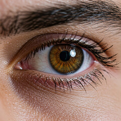 close up photo of human eye with eyebrows