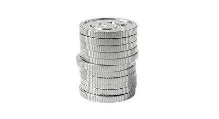 Silver Coins Stack: Business, Finance, and Wealth Concept