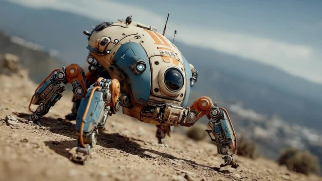 Robotic Creature Traversing Rugged Terrain/ロボットクリーチャーの険しい地形走破5