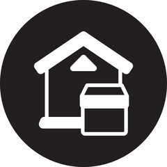 warehouse glyph icon