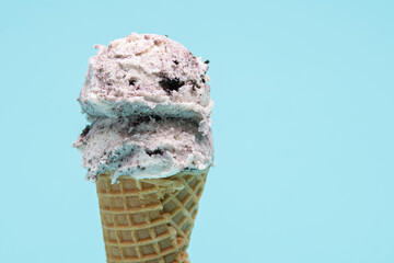Double Scoop Cookies and Cream Ice Cream Cone