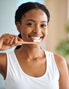 Primer plano de persona cepillando los dientes con dent&iacute;frico. Higiene, salud, boca, frescor