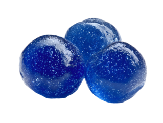 Three Blue Gelly Balls Closeup Shot
