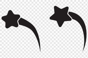 Abstract Falling Star Vector, Shooting Star with Elegant Star Trail 