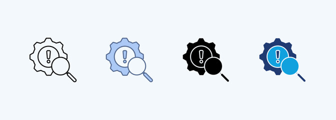Fototapeta premium Hazard Identification Outline Icon
